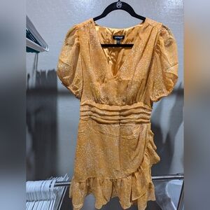 Express yellow mini dress